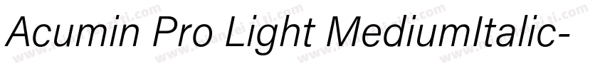 Acumin Pro Light MediumItalic字体转换